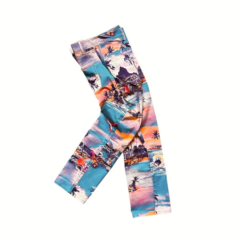 Jean Paul Gaultier Tropical Hawaii Print Jeans